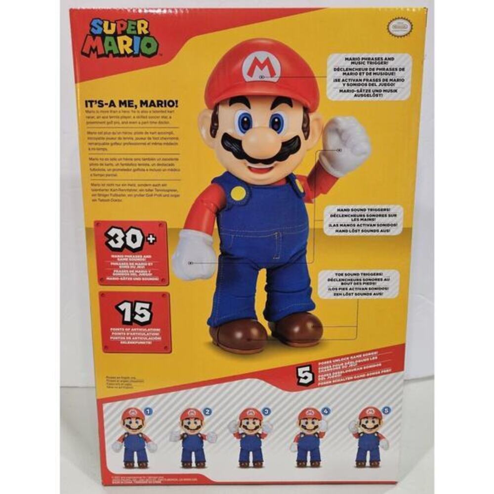 Super Mario It's-A Me, Mario! Talking 12 Inch Figure / Jakks / New!/ Great Gift! - Picture 7 of 7